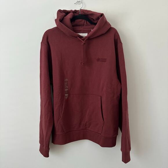 Alpine Design Men's Logo Fleece Hoodie, Medium, Dark Auburn - Picture 2 of 3